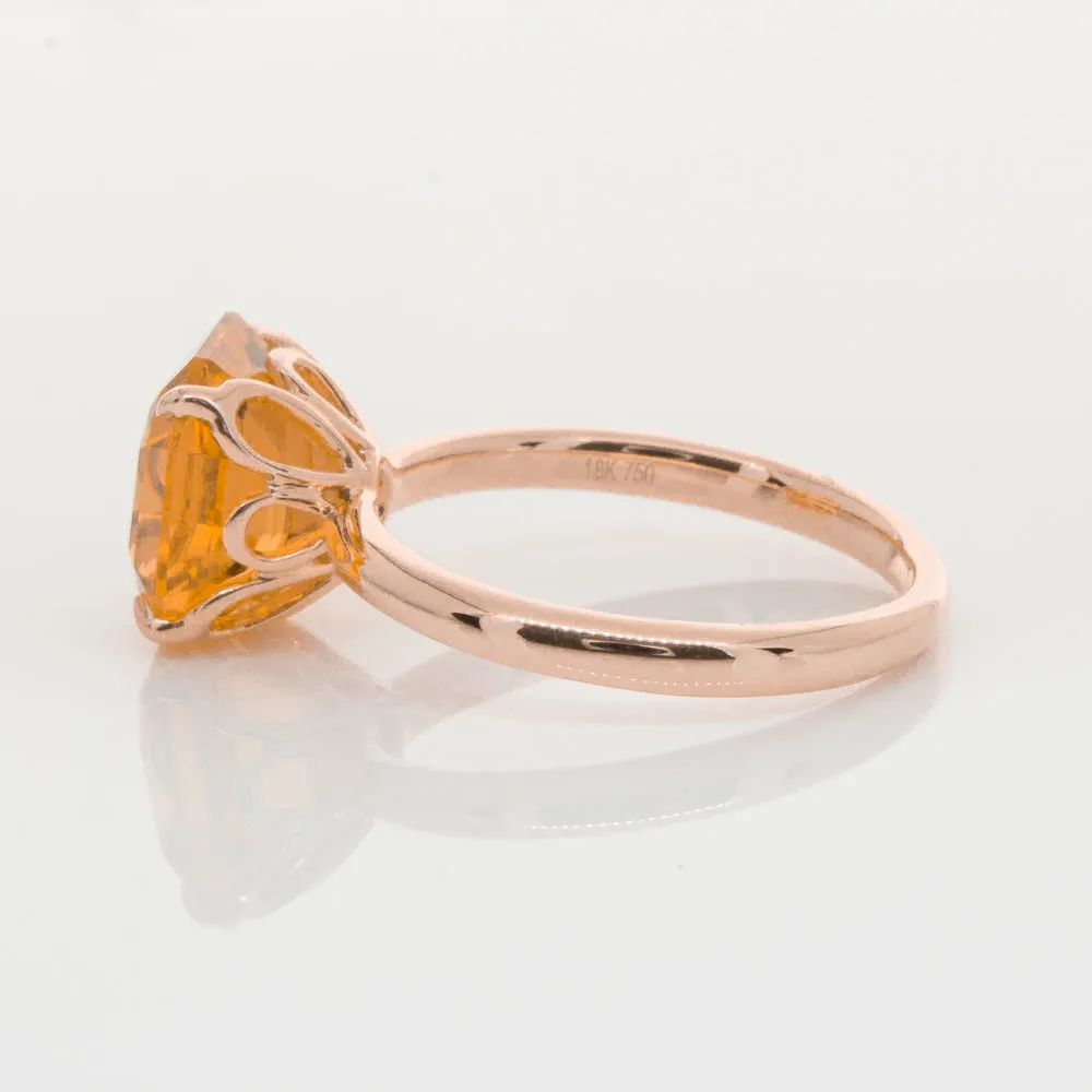 18ct Rose Gold Citrine Octavia Ring