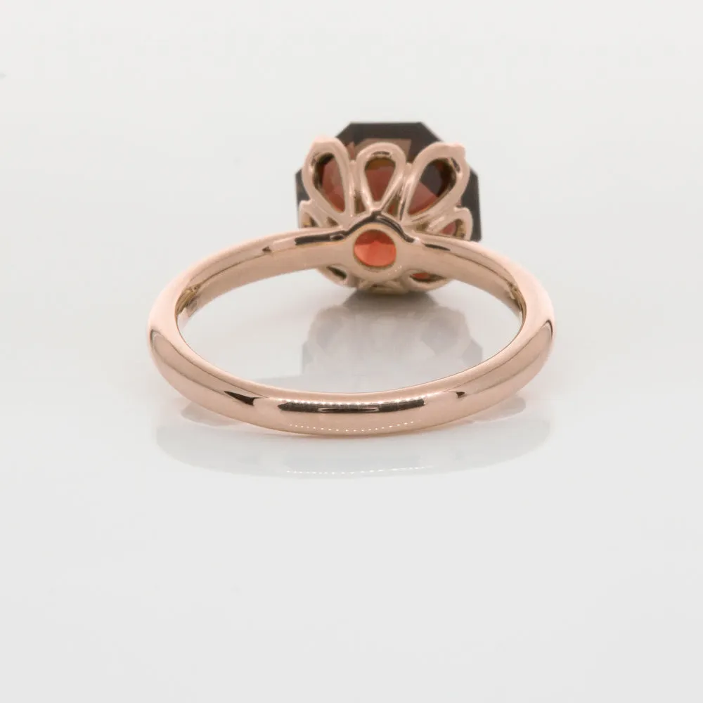 18ct Rose Gold Garnet Octavia Ring
