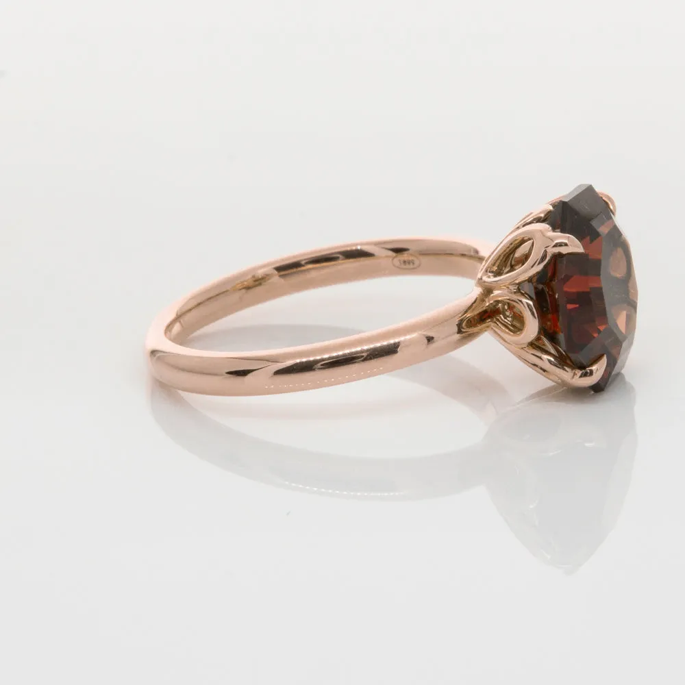 18ct Rose Gold Garnet Octavia Ring