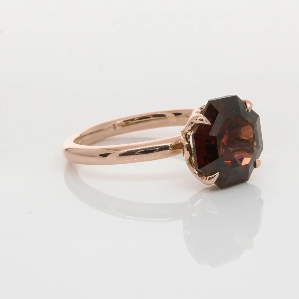 18ct Rose Gold Garnet Octavia Ring