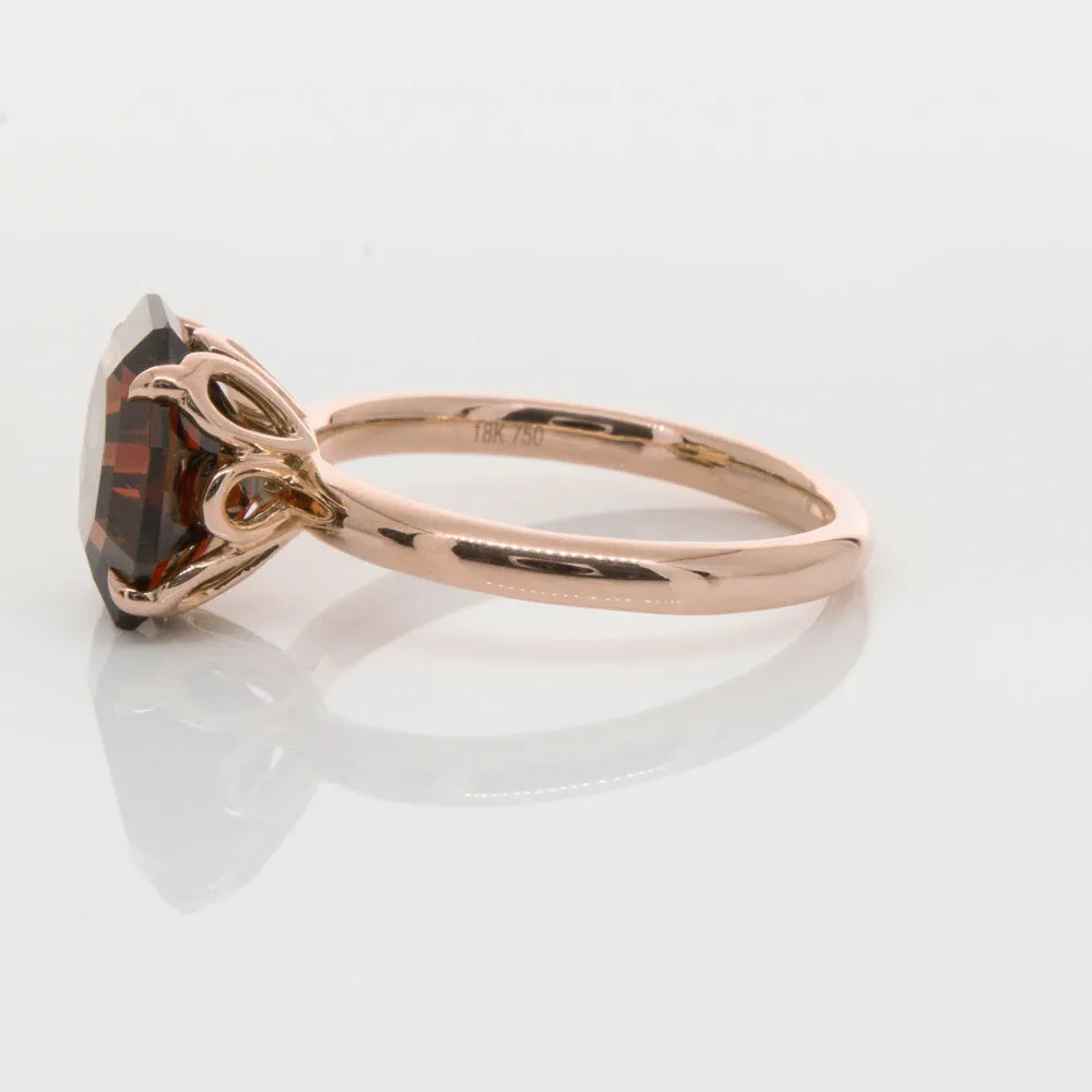 18ct Rose Gold Garnet Octavia Ring