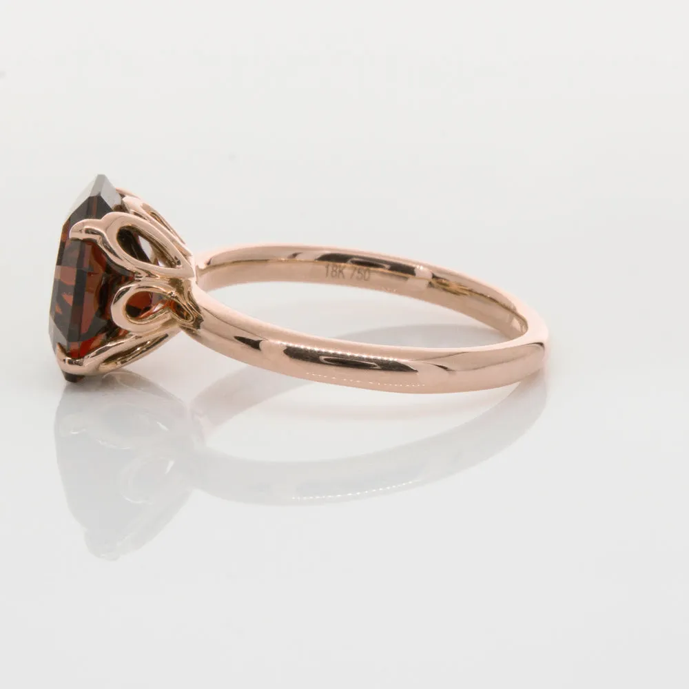 18ct Rose Gold Garnet Octavia Ring