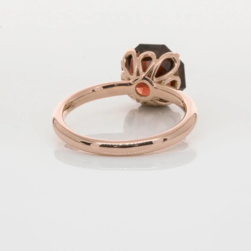18ct Rose Gold Garnet Octavia Ring