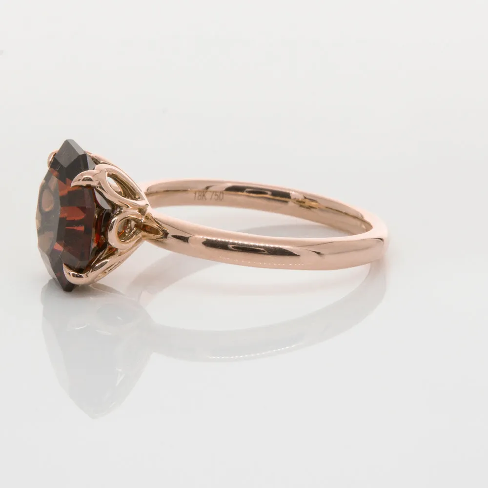 18ct Rose Gold Garnet Octavia Ring