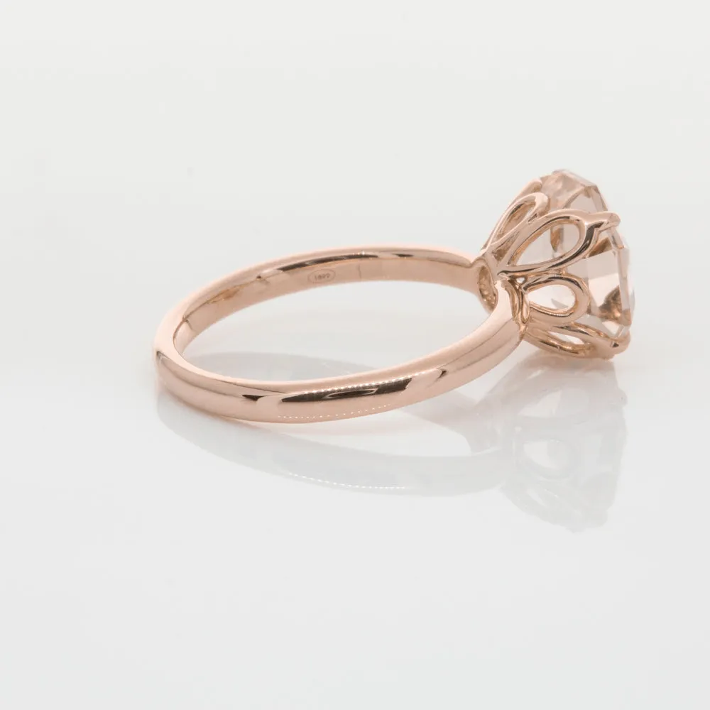 18ct Rose Gold Morganite Octavia Ring