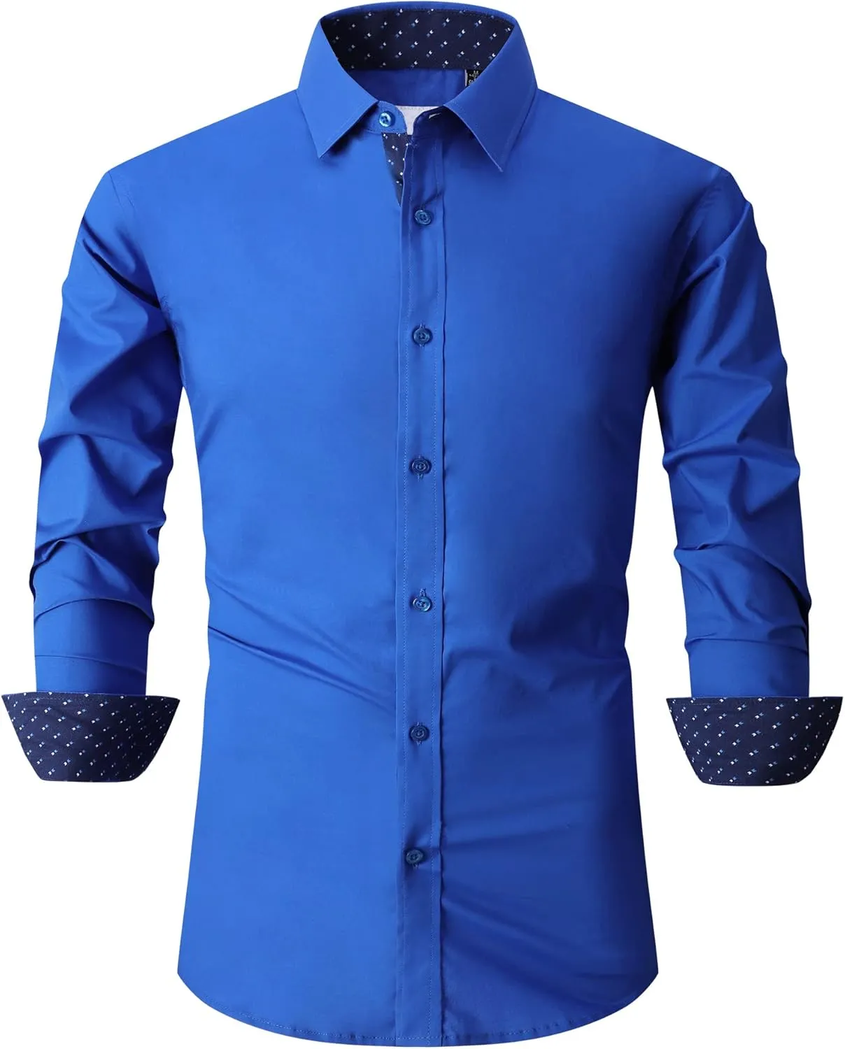 Damipow Mens Premium Casual Button Down Shirts Long Sleeve Regular Fit Men Shirt
