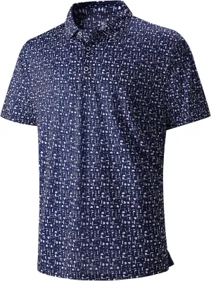 Damipow Premium Golf Shirts for Men Dry Fit Performance Polo Short Sleeve Collared Shirt