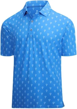 Damipow Premium Golf Shirts for Men Dry Fit Performance Polo Short Sleeve Collared Shirt