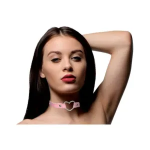 Dark Heart Chrome Heart Choker - Pink
