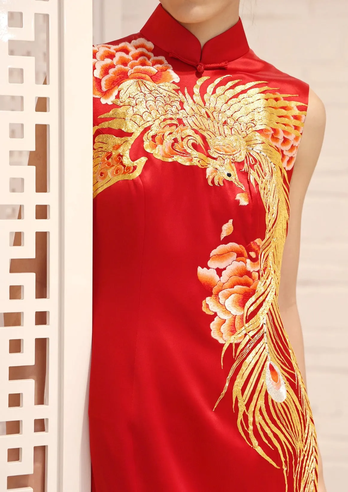 Gloriosa Lily Phoenix Qipao