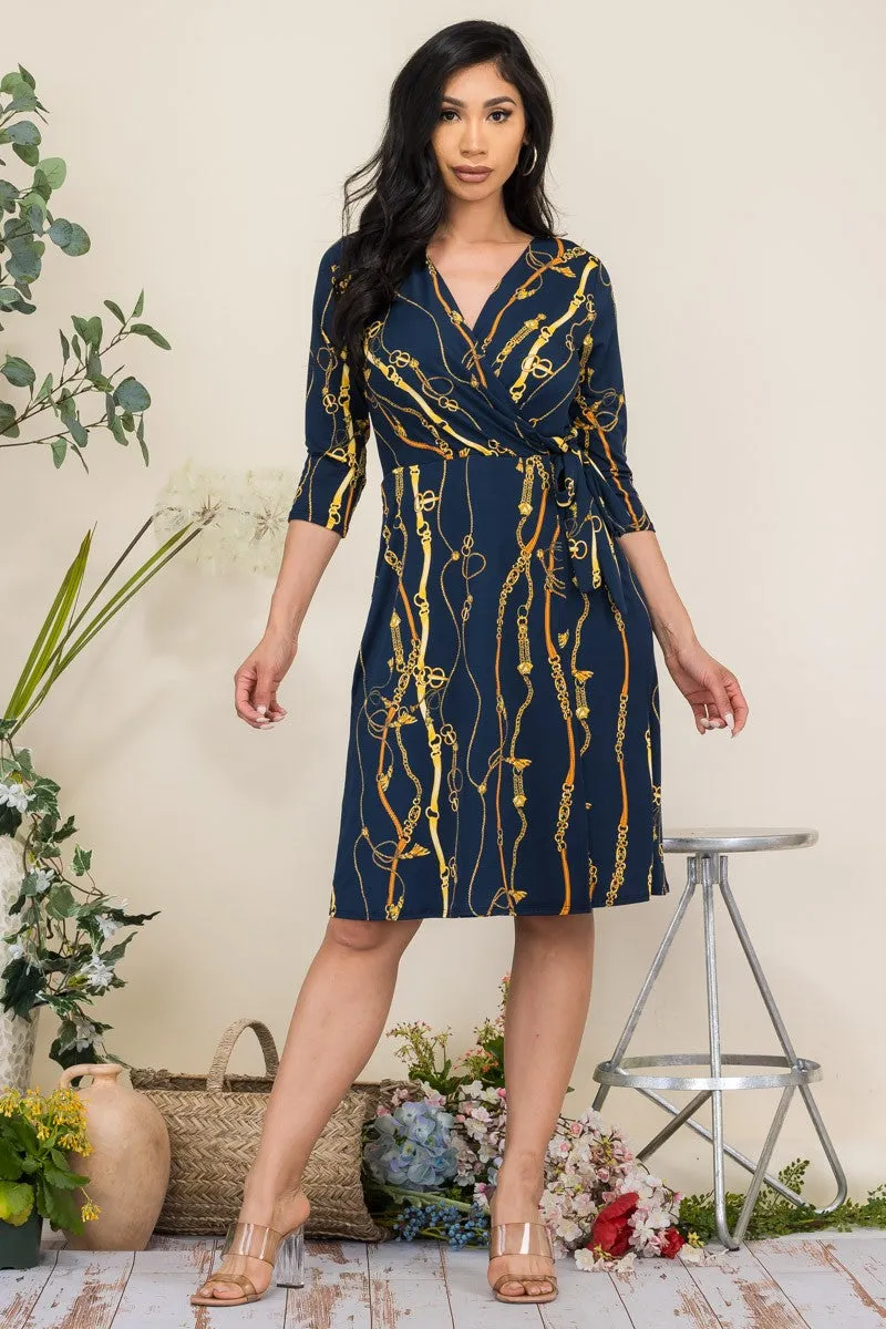 HH467X-CH - SIDE SLIT COCKTAIL DRESS