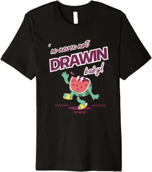 I'm Never Not Drawing Watermelon Sketch Artist Creative Premium T-Shirt