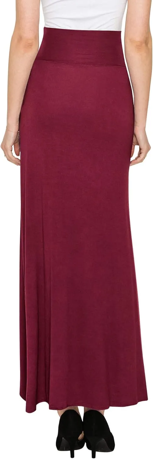 LL Womens Wrapped High Low Ruffle Maxi Skirt - Made in USA
