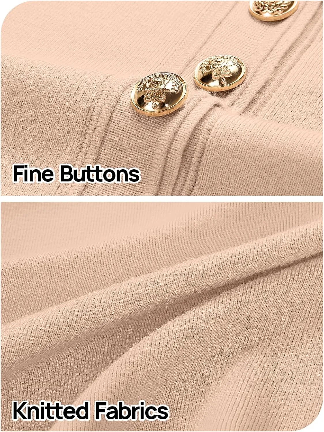 MEROKEETY Women's Knit Bodycon Sweater Dress Button Short Sleeve Crew Neck Elegant Formal Mini Dress