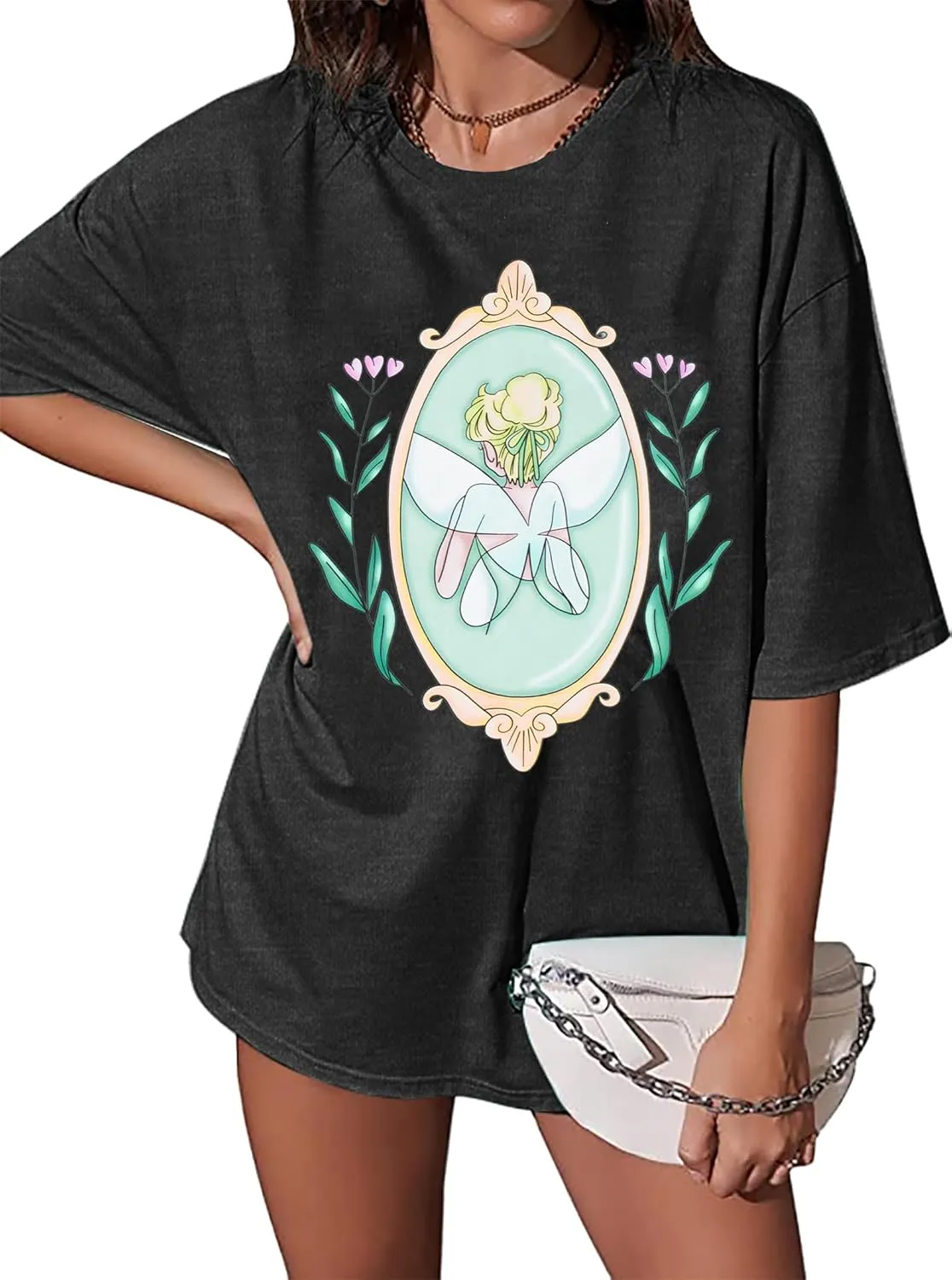 Oversized Magical Shirt Women Princess T-Shirt Magic Kingdom Shirts Family Vacation Castle Tee Tops