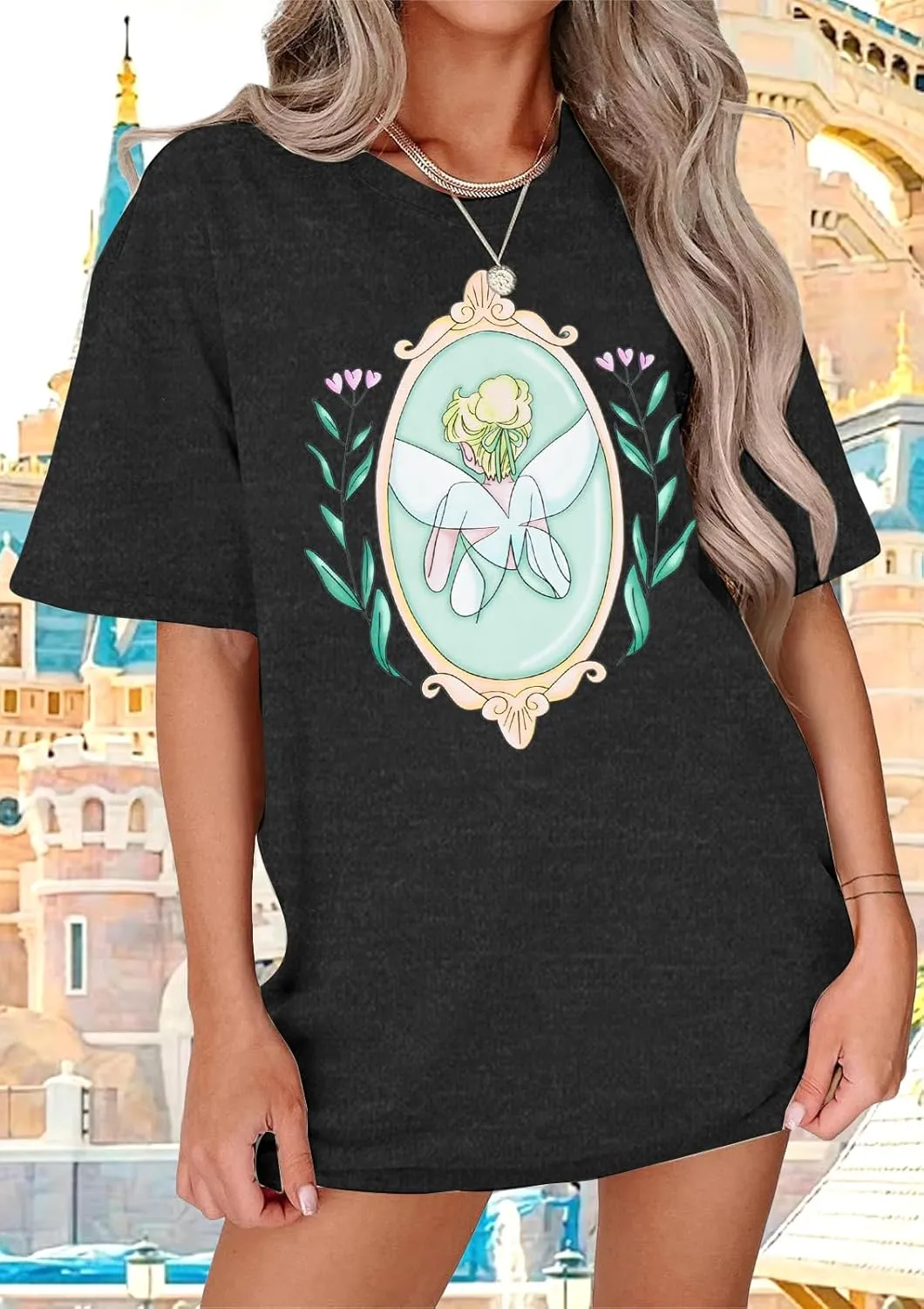 Oversized Magical Shirt Women Princess T-Shirt Magic Kingdom Shirts Family Vacation Castle Tee Tops