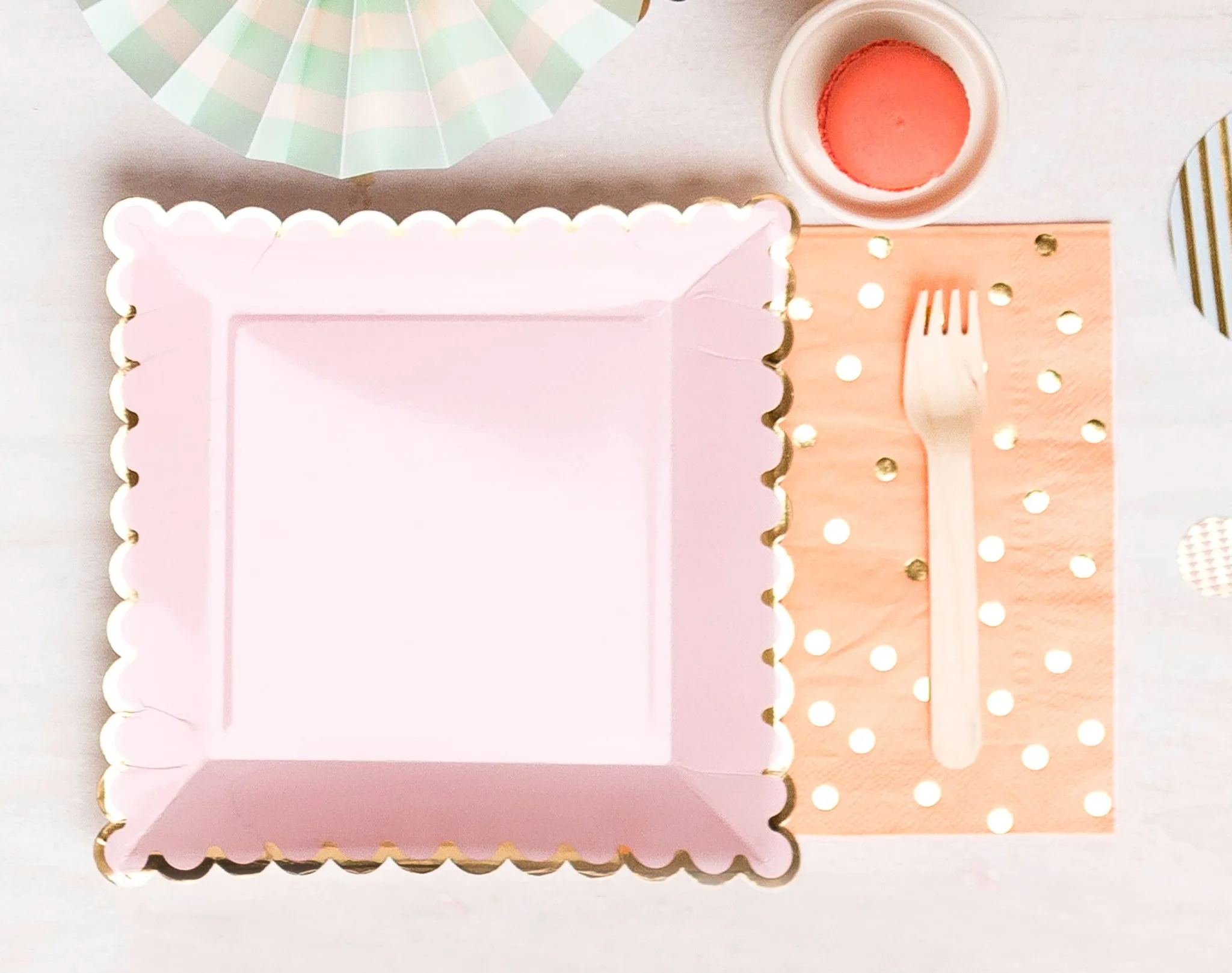 PGB643-Blush Scalloped Plates
