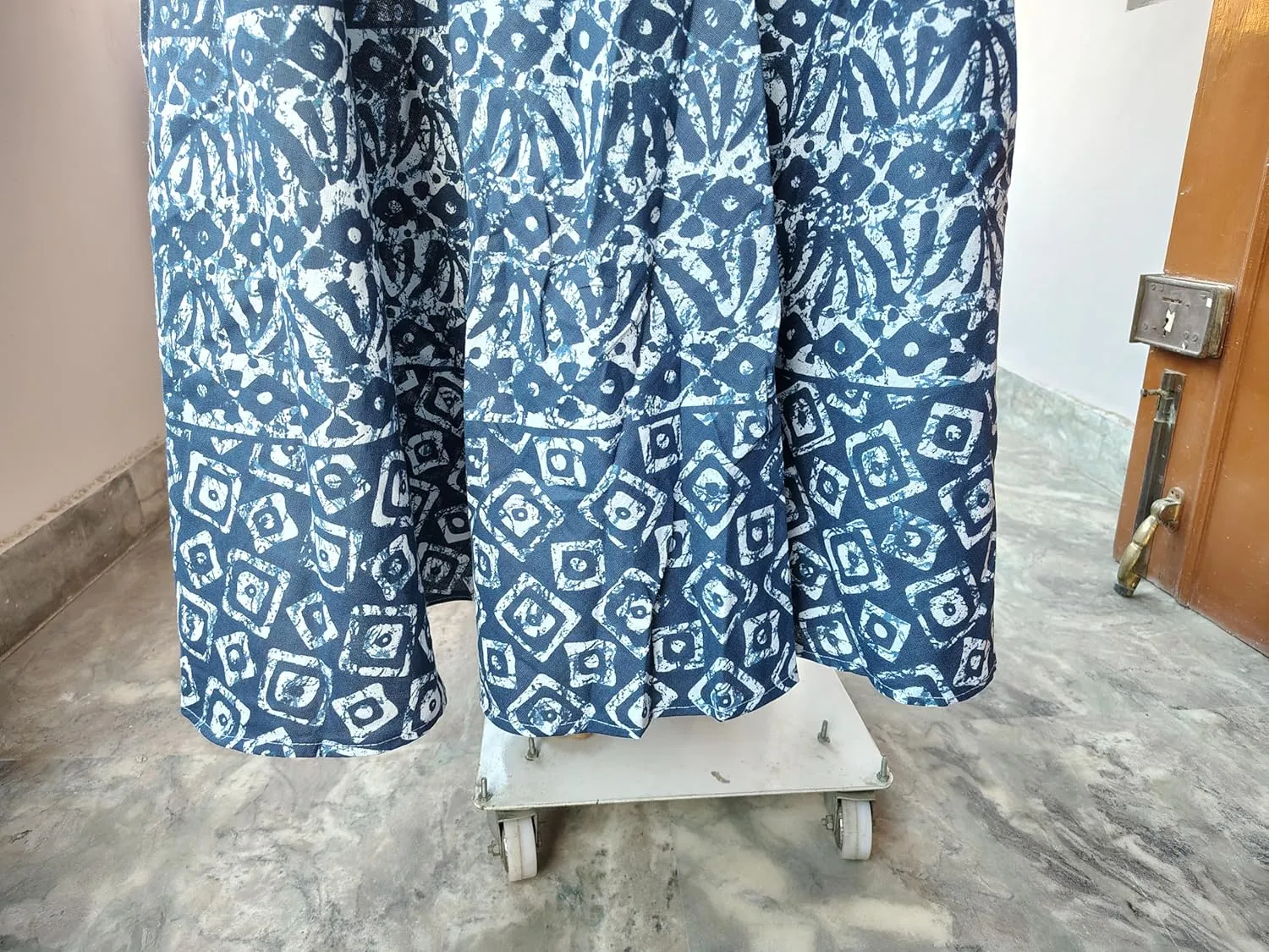 Rastogi Handicrafts Womens Bohemian Print Cotton Long Skirt Pareo Beach Wrap Cover up Elastic Waist One Size Waist 22"-39"