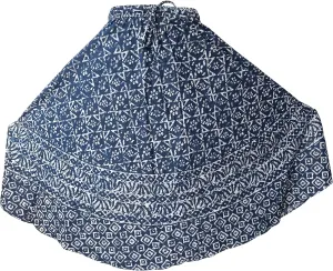 Rastogi Handicrafts Womens Bohemian Print Cotton Long Skirt Pareo Beach Wrap Cover up Elastic Waist One Size Waist 22"-39"