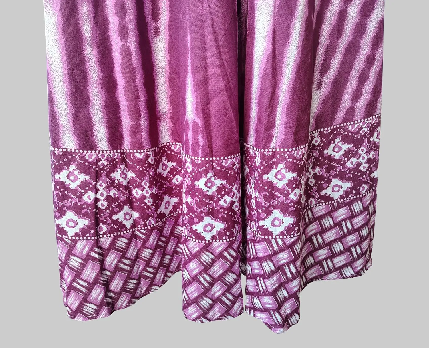 Rastogi Handicrafts Womens Bohemian Print Cotton Long Skirt Pareo Beach Wrap Cover up Elastic Waist One Size Waist 22"-39"