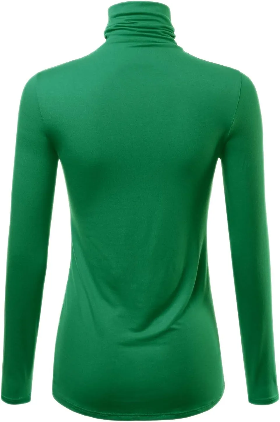 Womens Premium Long Sleeve Turtleneck Lightweight Pullover Top Sweater (S-3X, Made in USA)